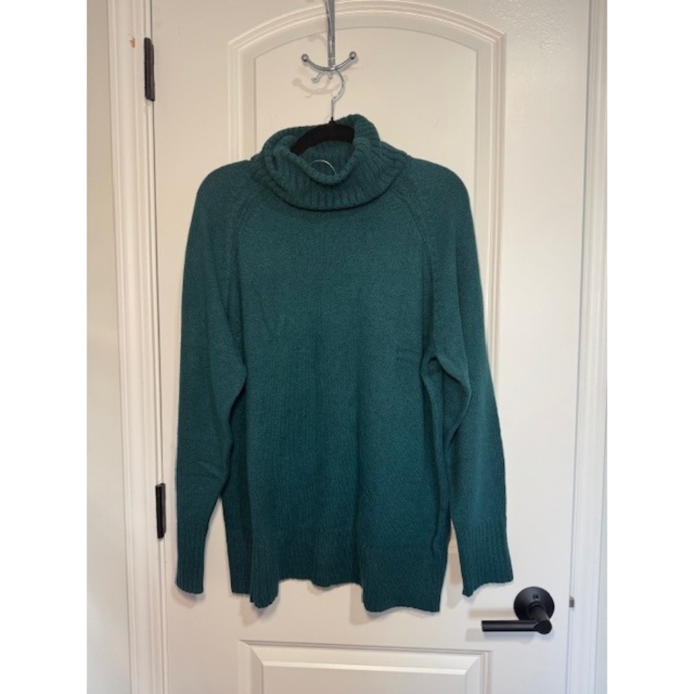 Old Navy SoSoft Teal Green Turtleneck‎ Sweater Womens Large NWT